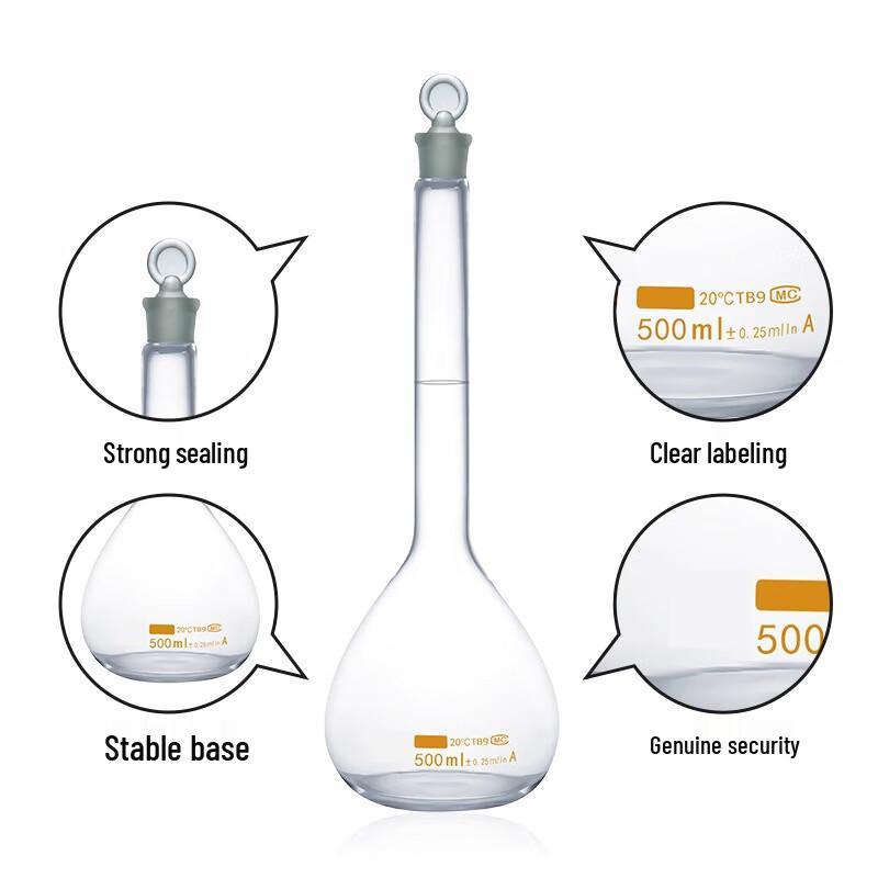 Tianboshengda Grade A 1000ml Transparent Volumetric Flask