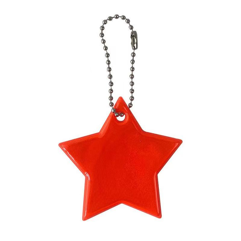 

Креативный красочный светоотражающий брелок-подвеска в виде звезды, аксессуары для украшения рюкзака, ночные предупреждающие звездные брелоки, подарки