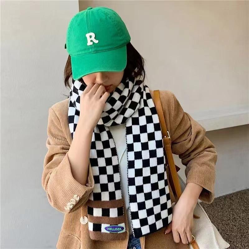 

Winter New Korean Style Versatile Scarf for Women High Looking Ins Style Knitted Student Warm Scarf Universal for Men