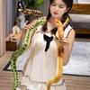 Plush Simulated Snake Plush Toy Fake Anaconda Snake Stuffed Plush Doll  Car Decor