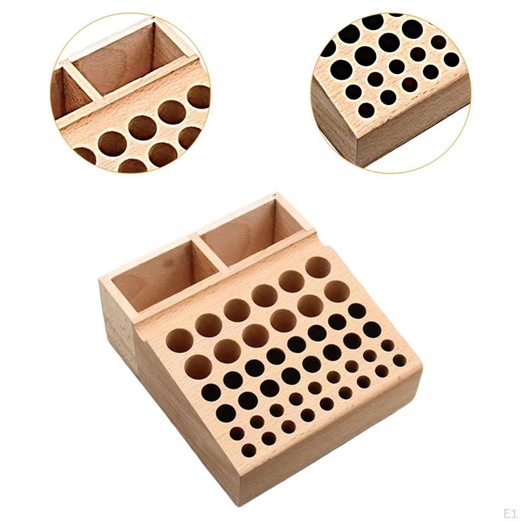 Wood Leather Craft Tool Stand Handicraft Holder Accessory Professional for Home Use Storage