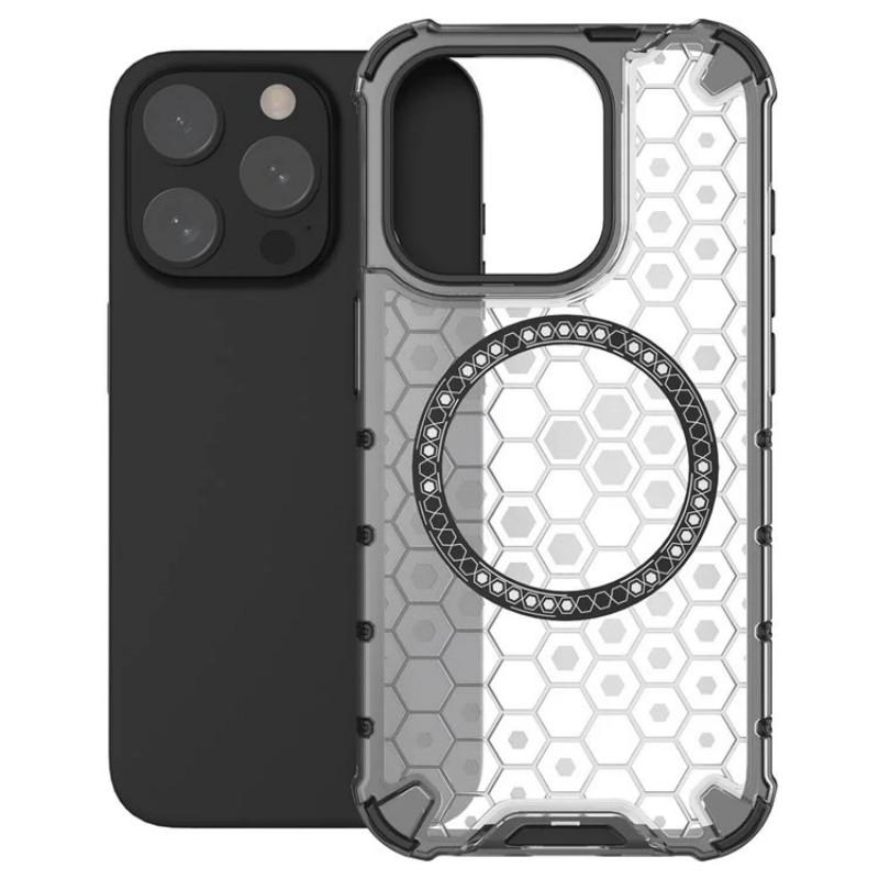 For iPhone 12 Pro 6.1 inch Phone Case Compatible with MagSafe WANLONFENG FC Series with Tempered Glass (Big Lens Hole)