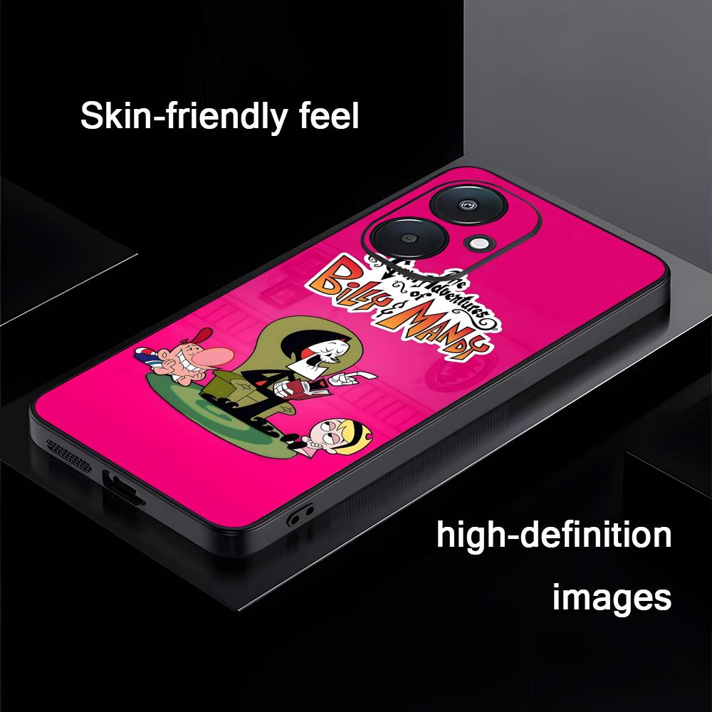 

Cartoon Billy And Mandy Cool Phone Case For Xiaomi Redmi 14C 13C 12C Note14 13 12 11 10 Pro Plus S Soft Black Phone Cover Redmi Note 13 Pro 5G