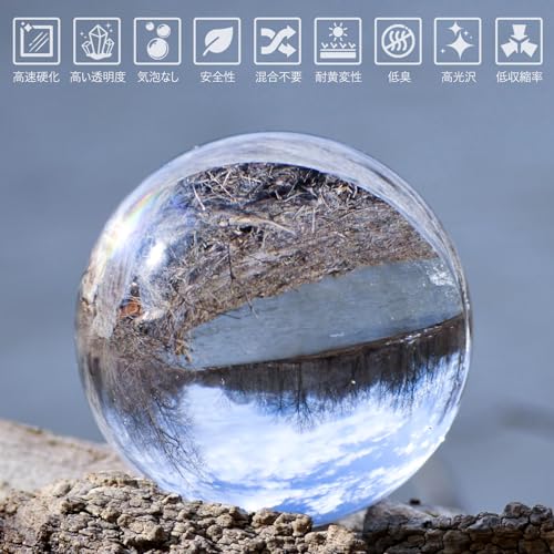 LET'S RESIN UV Resin Liquid 500g. UV/LED Compatible Resin Liquid. Large Capacity, Crystal-clear, Fast Curing, Low Irritation, High Transparency, Hard