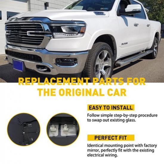 Manuální zpětné zrcátko pro stranu spolujezdce pro sklo 10-19 Dodge Ram 1500 2500 3500