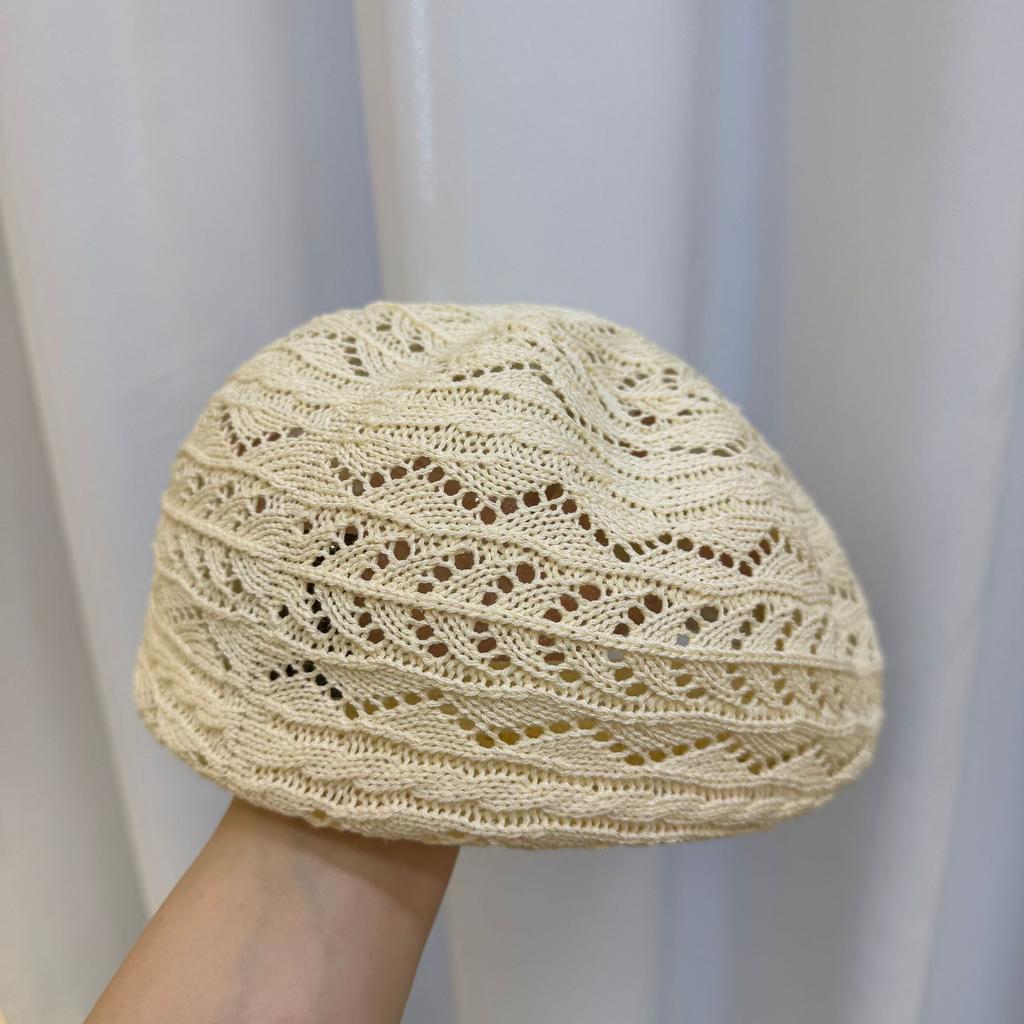 Fashion hollow breathable shape forward hat children spring and summer thin fashion versatile face small woven painter hat