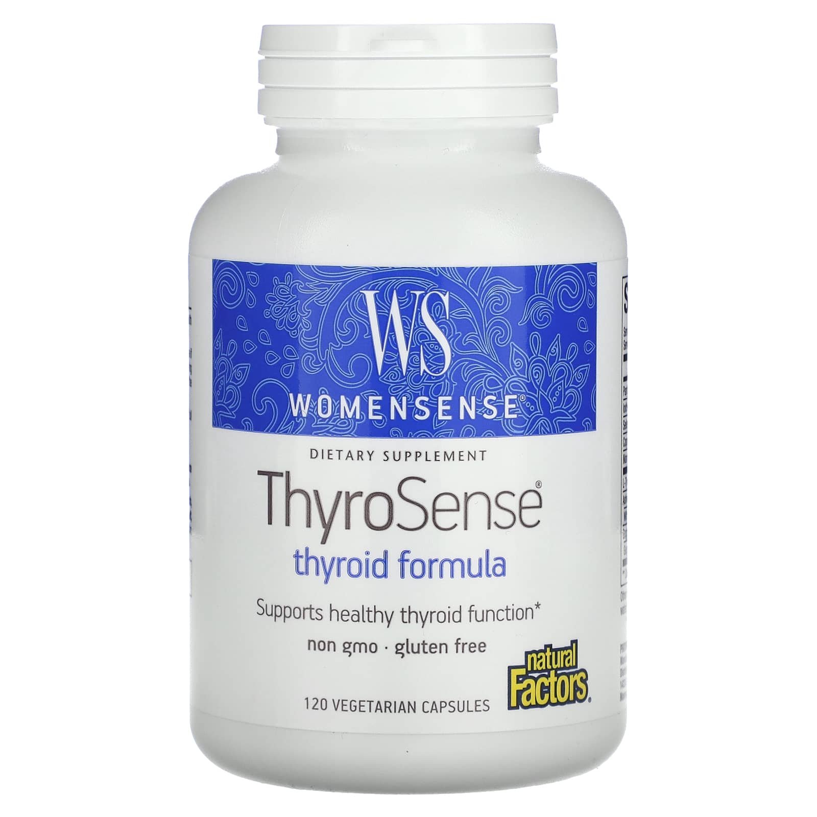 

Natural Factors, WomenSense, ThyroSense, формула щитовидної залози, 120 овочевих капсул