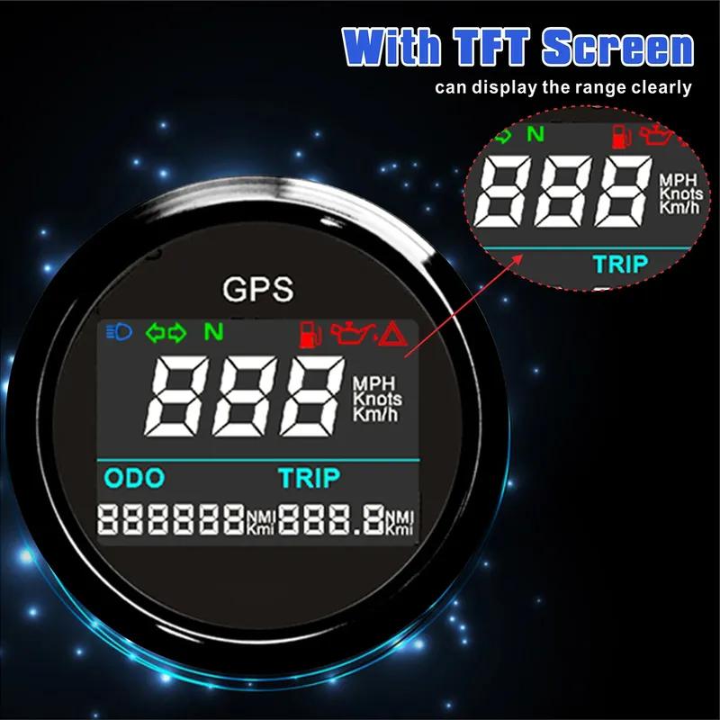 Digital Mini 52mm GPS Speedometer Gauge+GPS Antenna Speed Sensor Motorcycle Boat Odometer Meter ATV UTV Marine 12V/24V