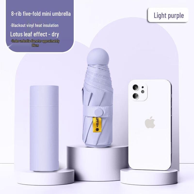 Zhuopu Anti-UV Five-Fold Capsule Umbrella