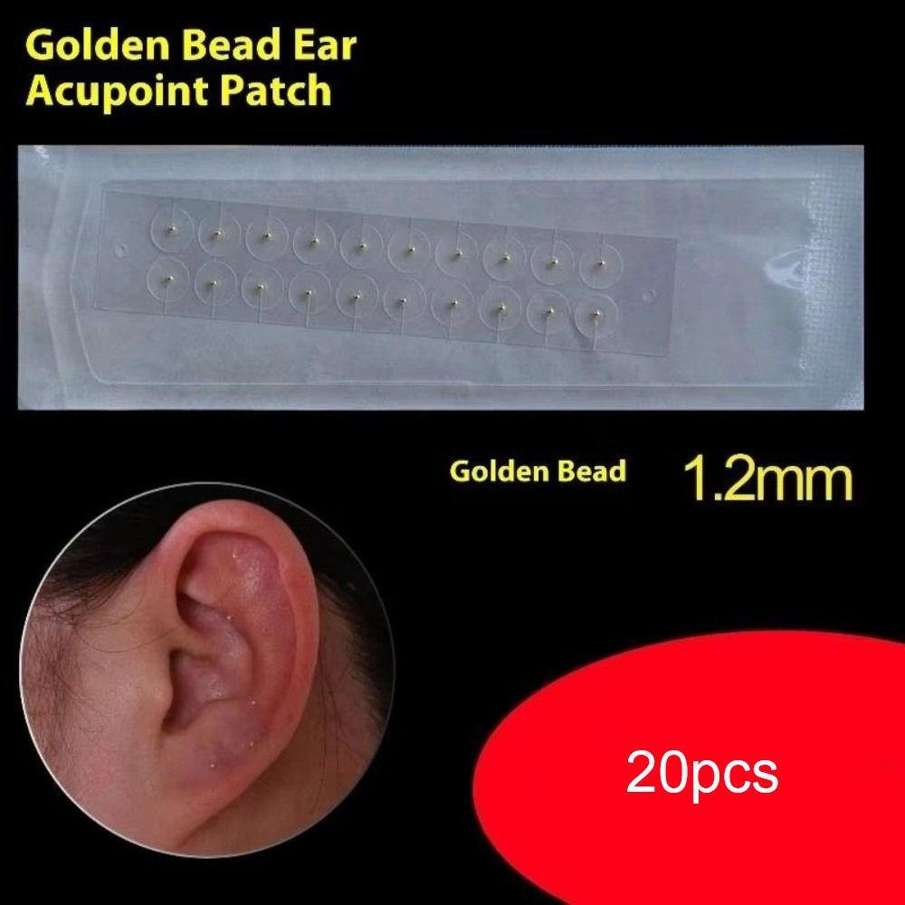 20PCS Breathable Ear Bead Patch Press Bead Acupressure Bead Auriculotherapy Patch Wellness Pressure Point