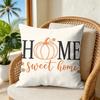 Pumpkin Patch Cushion Cover Double-Sided Plush Sofa Cushion Covers Organic Breathable Invisible Zipper