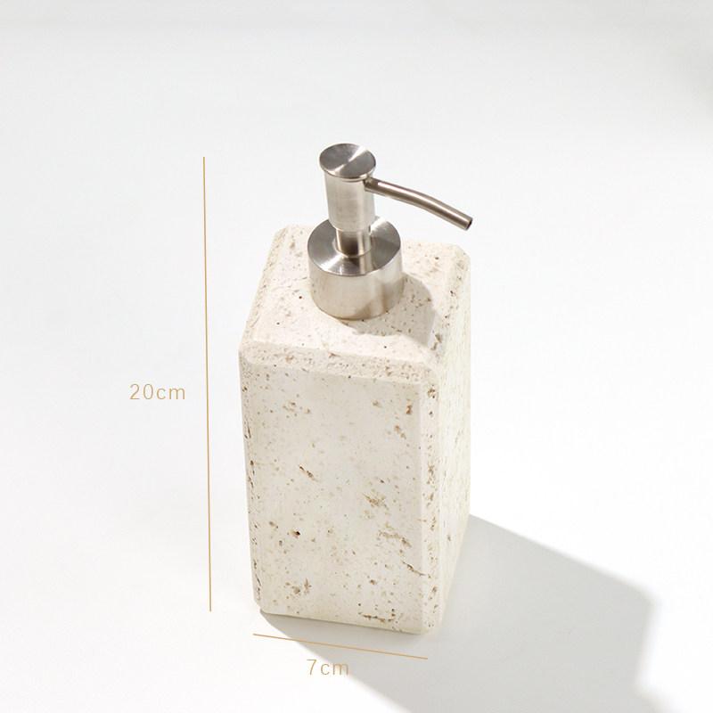 Sand and Gravel Resin Hand Sanitizer Bottle Luxury Advanced Bathroom Emulsion Press Packaging Bottle Bathroom Tray Ornaments Set