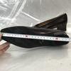 USED/Made In Japan TRUSSARDI High-Quality Leather Low Heel Pumps 23.5 Dark Brown
