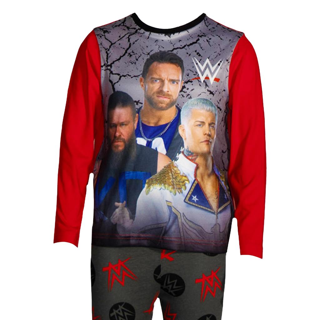 WWE Childrens/Kids Wrestlers Long-Sleeved Long Pyjama Set (Pack of 2)