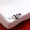 5A Zircon Ring Children'S Thick Platinum Plated Ring Temperament Single Ring Gift