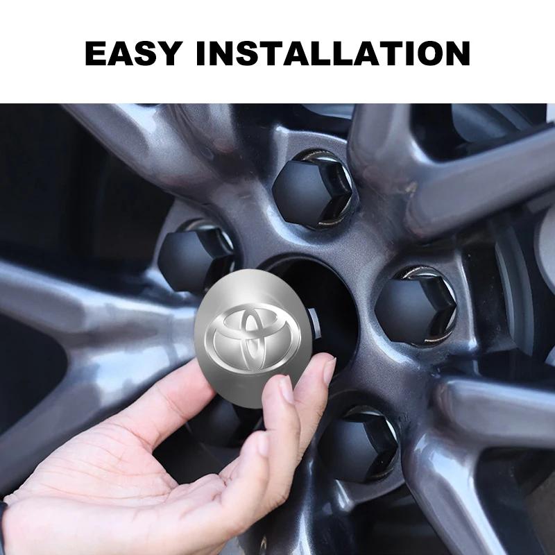 Car Wheel Center Hub Cap 56mm Emblem Decal Wheel Sticker For Toyota C-hr Prado Rav4 Yaris Hilux Prius Avensis Corolla Camry