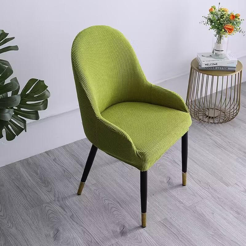 Large Curved Chair Cover Simple Modern Universal Chair Covers For Special-Shaped Chair Cushion Backrest Integrated Elastic Stool