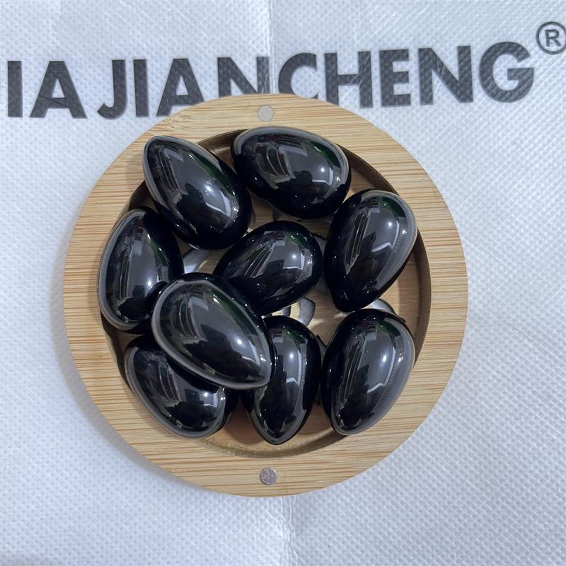 Natural Tumbled Decorative Polished Gemstone Home Desktop Ornament 32cm One Size чёрный