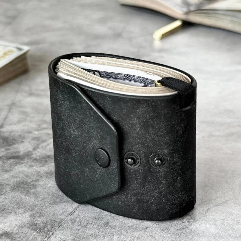 1 Pieza Cartera de Cuero PU / Envoltorio para Dinero Portafolio de Acceso Rápido Organizador Pinza Portabilletes Bolsillo para Guardar Cartera de Bolsillo