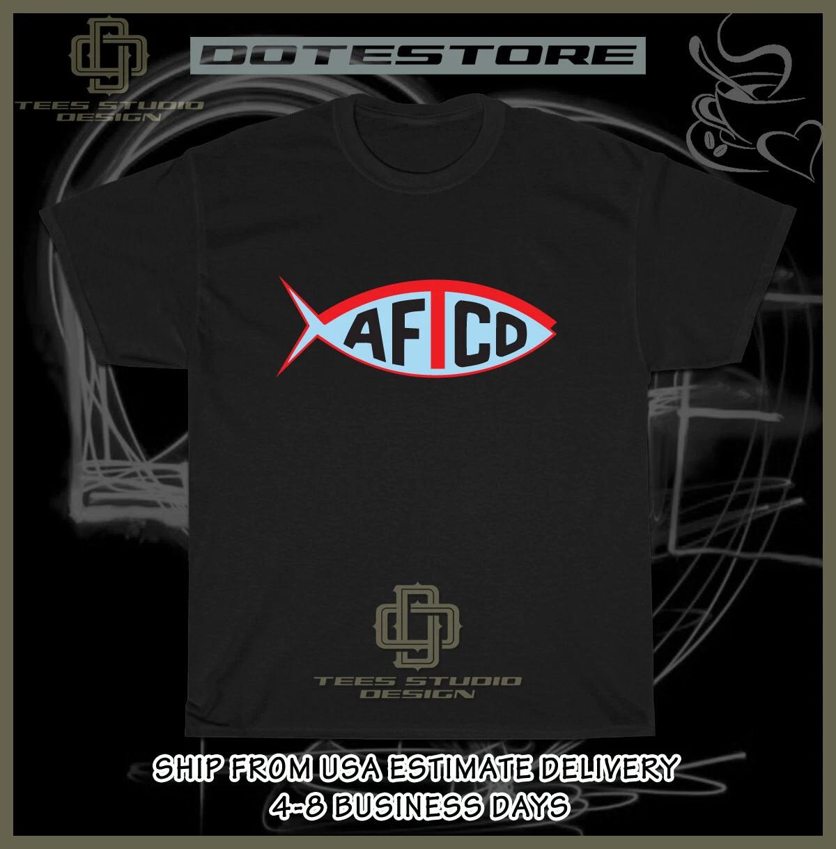 New AFTCO Fishing Tackle Company Logo Men s T-Shirt American Dotees Tee Shirt XXXXL