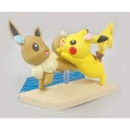 Used Trading Figure 6. Chasing Kids Pokemon Mini Collection Gather Pikachu Seaside Center Exclusive