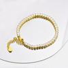 Titanium Steel Tennis Bracelet Women 3mm Single Row Crystal Zirconia Elegant Minimalist Jewelry Gift