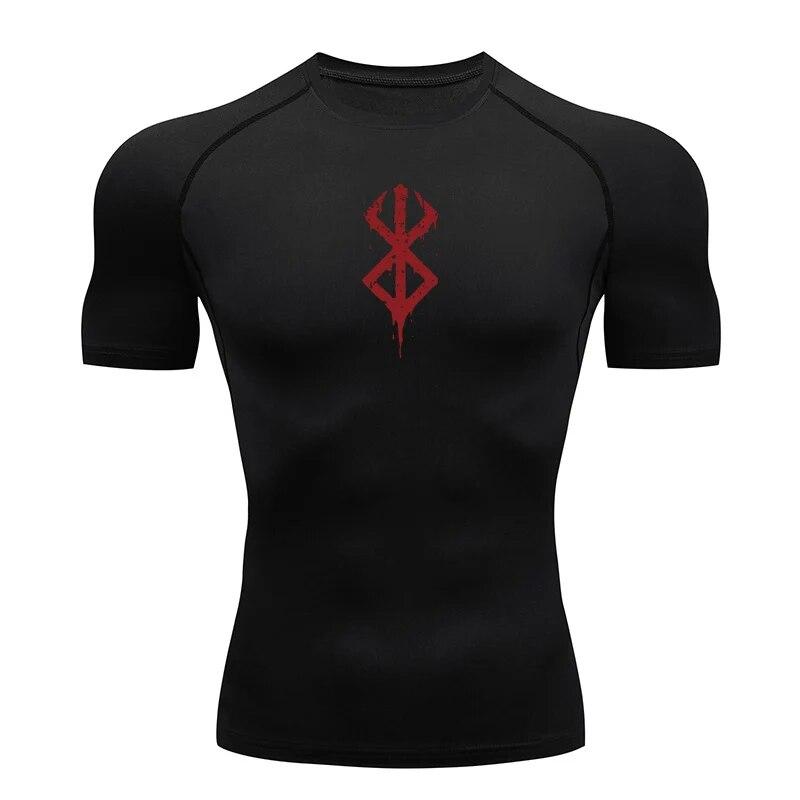 2026 Anime Men's Compression Shirt Fitness Sport Running Tight Gym TShirts Athletic Workout Quick Dry Tops Tee Summer