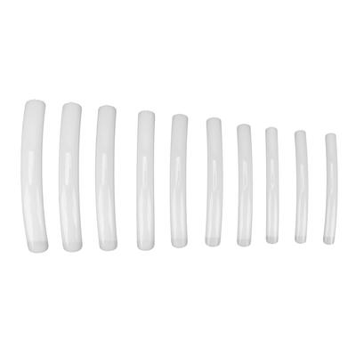 10pcs Long Flat Nail Tip Home Salon Nail Art Design Fake False Nail Set Manicure ToolNatural Color