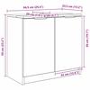 Bathroom Cabinet Black Oak Look 64.5 x 33.5 x 59 cm