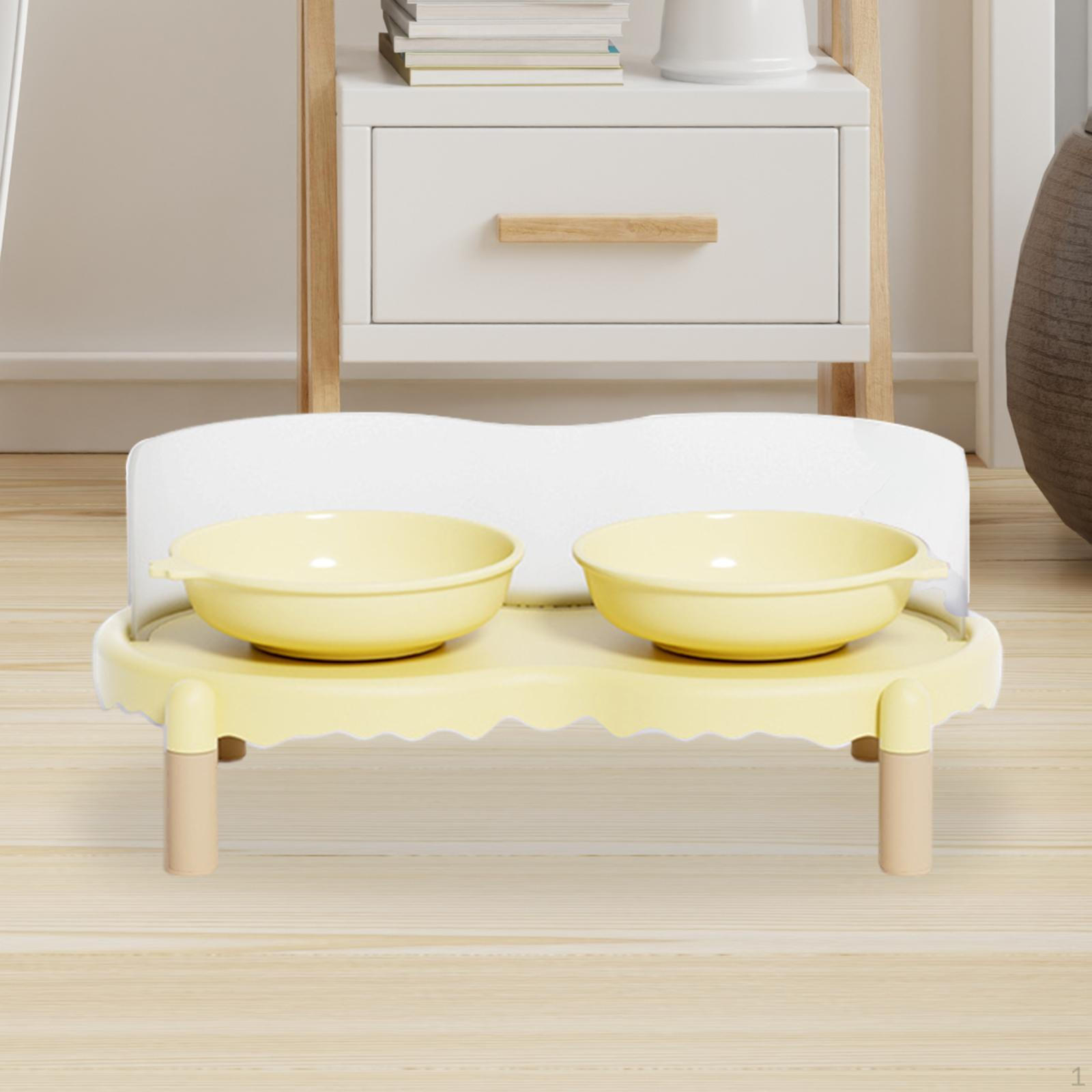 

Миски для кошек с приподнятой конструкцией, набор для еды и воды для маленьких собак жёлтый