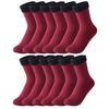 6 Pairs/Lot Solid Color Winter Warm Men Women Socks Thicken Thermal Socks Soft Plus Velvet Socks Casual Home Floor Snow Sock