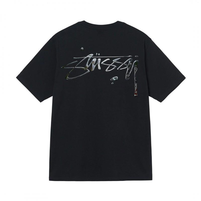 Mens Loose Fit Short Sleeve T-Shirt 270g Heavyweight Cotton Tee Casual Top In Navy Khaki Black White