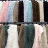 In stock 1300g Little Fox Fur Coat: Golden Fox Long & Short Hair Plush Toy Shoe Materials.