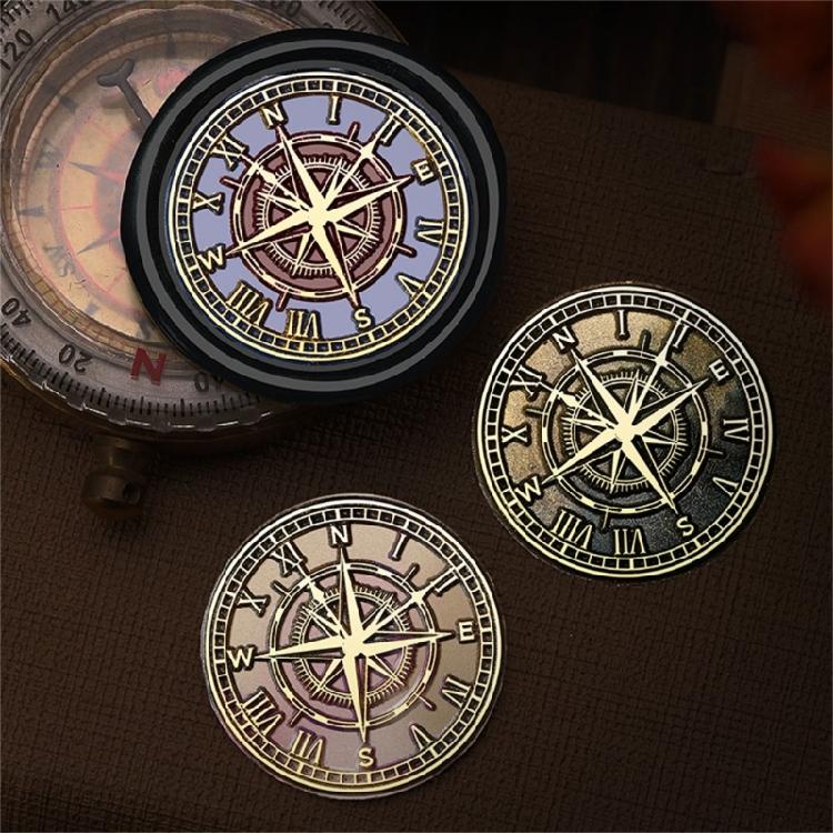 Compasses Wax Seal Stamp for Album Cards Photo Scrapbooking Wedding Decorations Astronomical Series Sealing Waxed Stamp