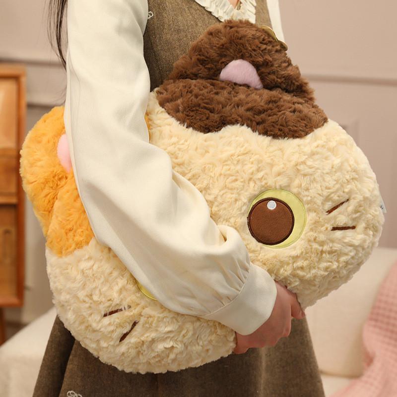 Animal Plush Pillow Soft Cat Head Bed Pillow For Kids And Teens