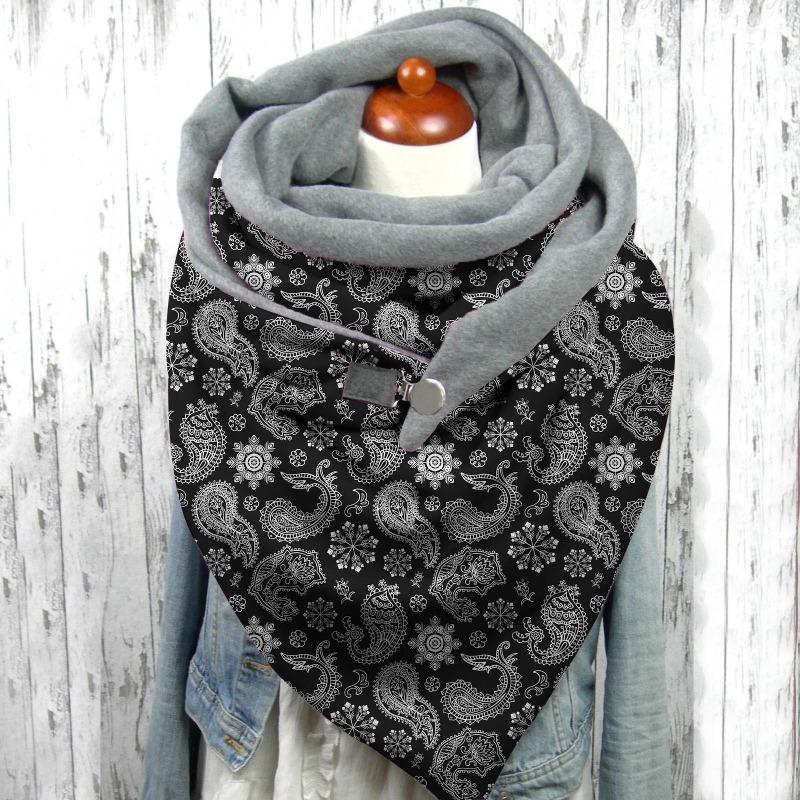 Halloween Fashion Simple Versatile Thickened Warm Shawl Christmas Printed Scarf Scarf