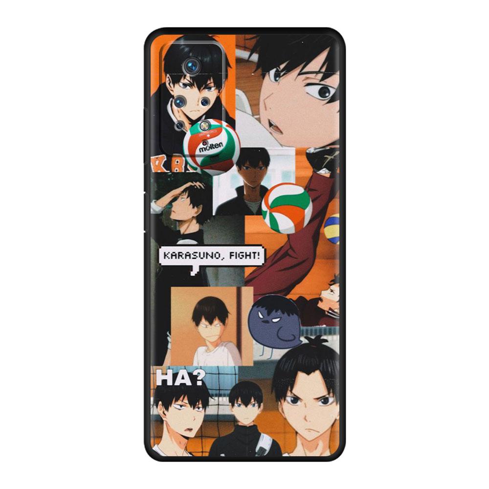 For Redmi Note 9A 10 9 8 9S 7 9T 9C K40 11 Pro K40S K50 8T Armor Para Celular Funda Haikyuu Volleyball Anime