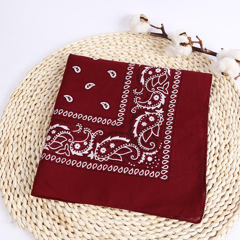 New Fashion Hip Hop Bandana Square Scarf Black Red Headband Printed for Boys/Girls Hair Accessories Hair Scarf
