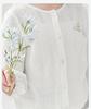 Girls' Air Conditioning Shirt Summer Mid to Large Children's Thin Outdoor Cardigan Coat with Small Flower Embroidered Dot Diamond Button