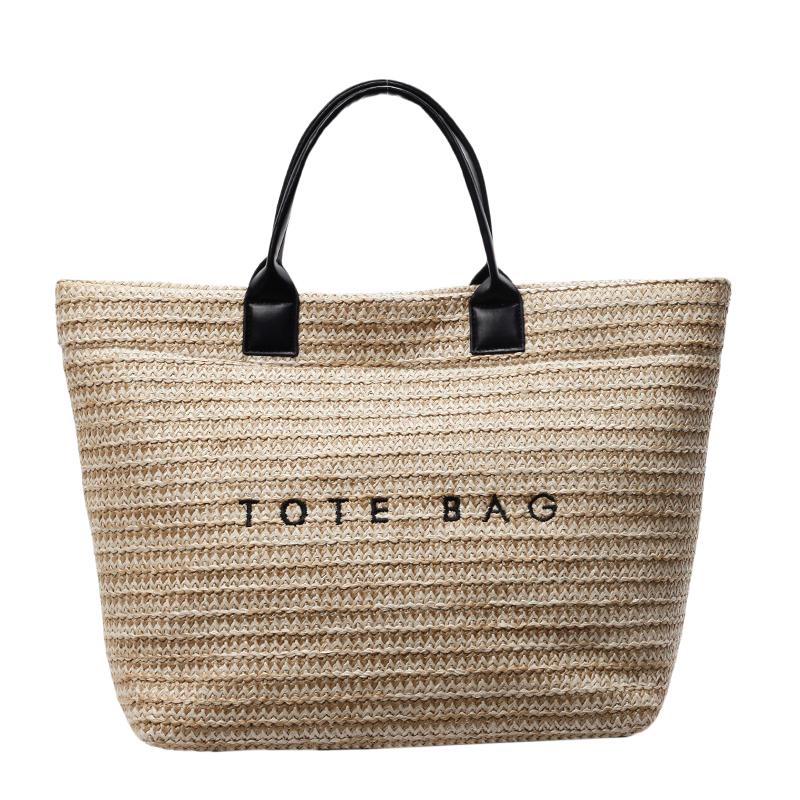 

Large Straw Bag For Women Summer Straw Basket Handbag Fashion Female Luxury Designer Beach Handmade Tote Bag