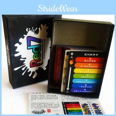 Rotes 7 Kartenspiel für Zusammenkünfte mit Material, ideal für Feiern und Geschenke