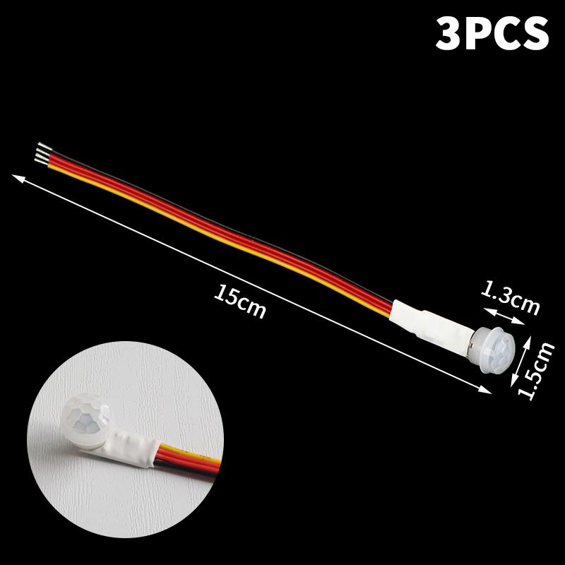 1/2/3 Stück DC3-24V PIR Bewegungssensor Auto Ein/Aus LED Infrarot Körpererkennung Für Schrank Kleiderschrank Treppen Flur