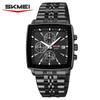 Skmei Fashion Men Watch Luminous Waterproof Chronograph Date Man Wristwatch Square Stainless Steel Quartz Men's Watches