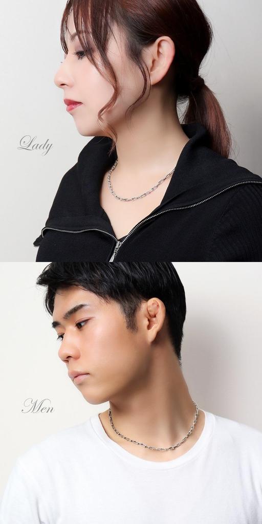 [Shinjuku Gin No Kura] Silver 925 Link Chain Necklace, 50cm, Simple Design Chain, U-Shaped Chain, Chain Only