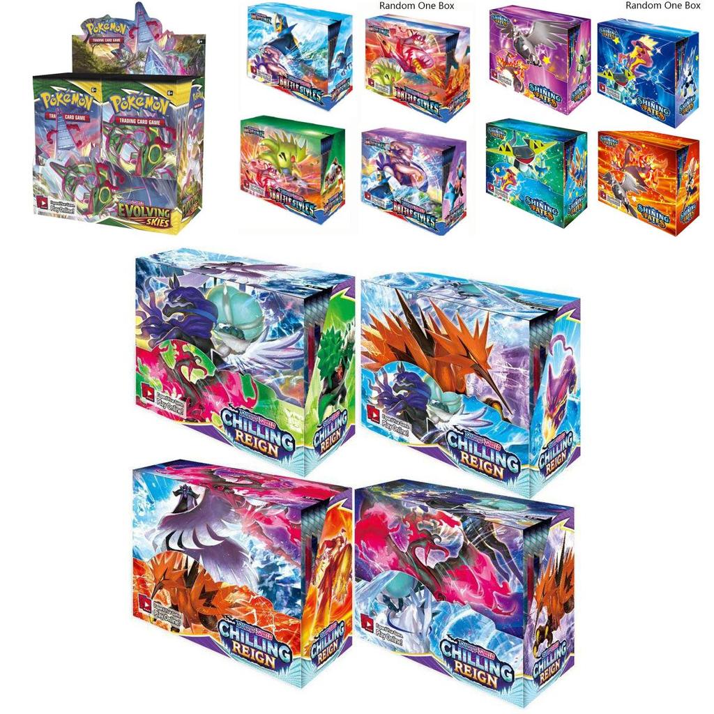 Deluxe 360pcs Pokemon Cards Box With Sword Shield Evolving Skies Shining Fates For Collectors