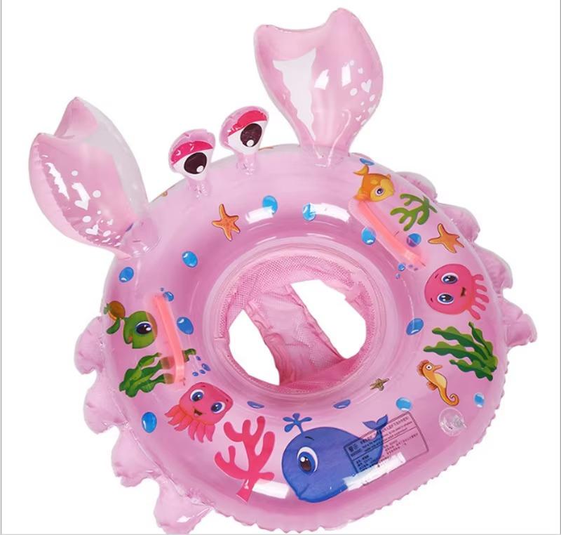 Children's Seat Ring 1PCS Inflatable Buoyancy Crab Swimming Ring 0-5 Years Old Sitting Circle Water Play Swimming Pool Toys