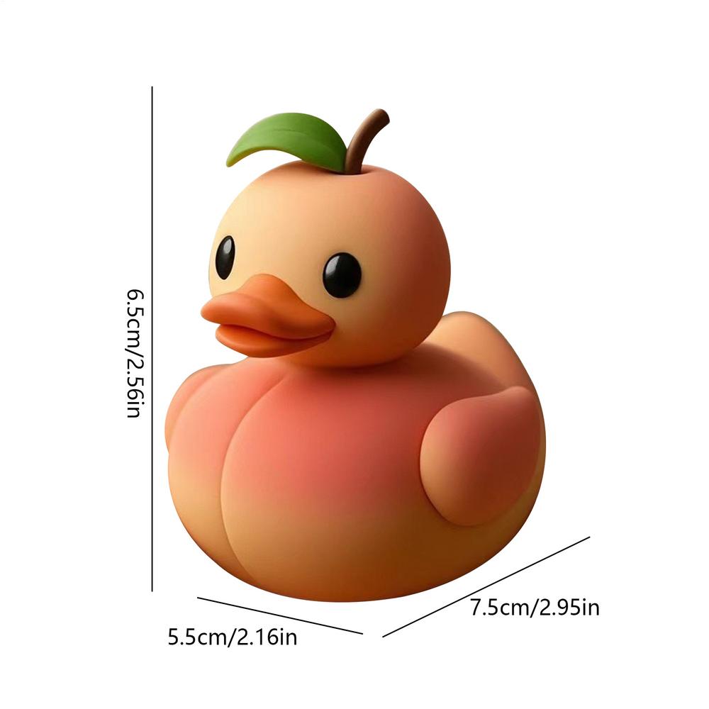 

Fruit Series Duck Statue Ornaments Resin Figurine Statue Funny Duck Decor Peach Pineapple Banana Fruit Duck Home Decoration персиковый