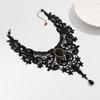 Elegant Lace Gothic Necklace with Blood Drop Pendant Women Choker Halloween Neck Chain Choker Retro Punk Accessories