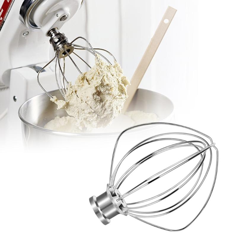 Wire Whip Stainless Steel for 4.5QT Bowl-Lift Stand Mixer K45WW 6-Wire Whisk Attachment Balloon Whisk for Eggs