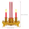 Incense Burner LED Lamp Chinese Candlestick Temple Decoration Lights for Tealight Holder